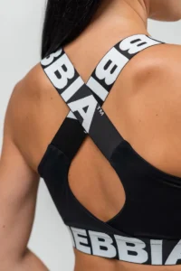 Medium-Support Criss Cross Sports Bra ICONIC - Black  Sports-BH