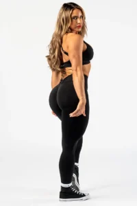 High Waisted Push-Up Leggings TOTALLY SEAMLESS - Black Tights / Leggings