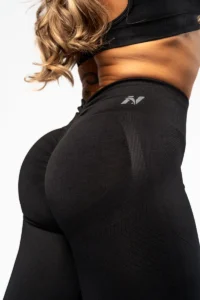 High Waisted Push-Up Leggings TOTALLY SEAMLESS - Black Tights / Leggings