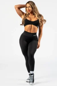 High Waisted Push-Up Leggings TOTALLY SEAMLESS - Black Tights / Leggings