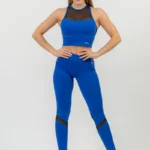 Fit Activewear Padded Sports Bra Blå - S Sports-BH
