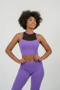 Fit Activewear Padded Sports Bra Blå - S Sports-BH