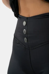 High Waist Glossy Look Bubble Butt Pants