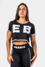 Oversized crop top GAME ON - Black Topper