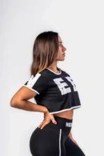 Oversized crop top GAME ON - Black Topper