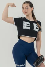 Oversized crop top GAME ON - Black Topper