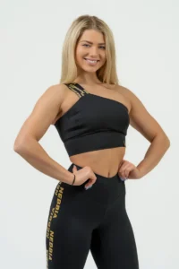 Nebbia Women's High Support Spors Bra Intense Asymmetric Gold  Sports-BH