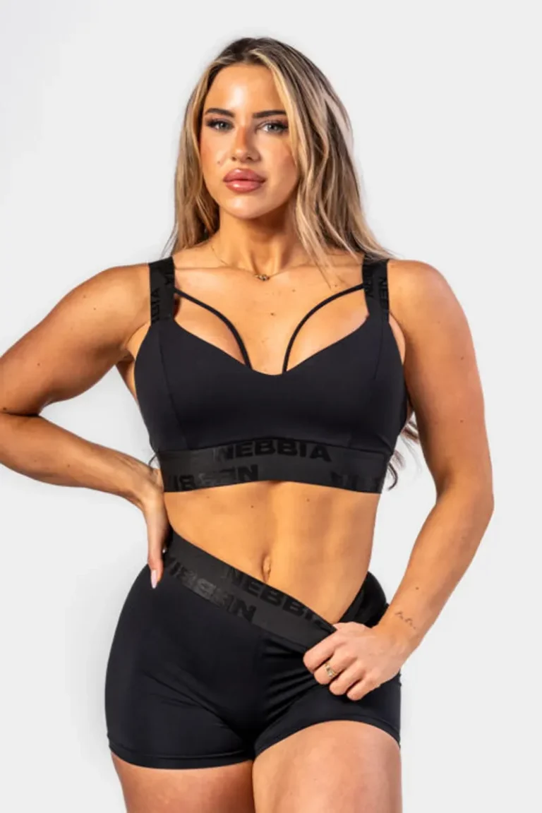 Nebbia Women's Padded Sports Bra Intense Iconic Black  Sports-BH