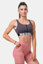 Smart Zip Front Sports Bra Topper
