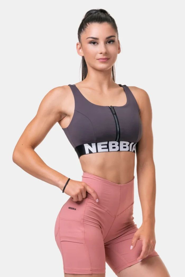 Smart Zip Front Sports Bra  Topper