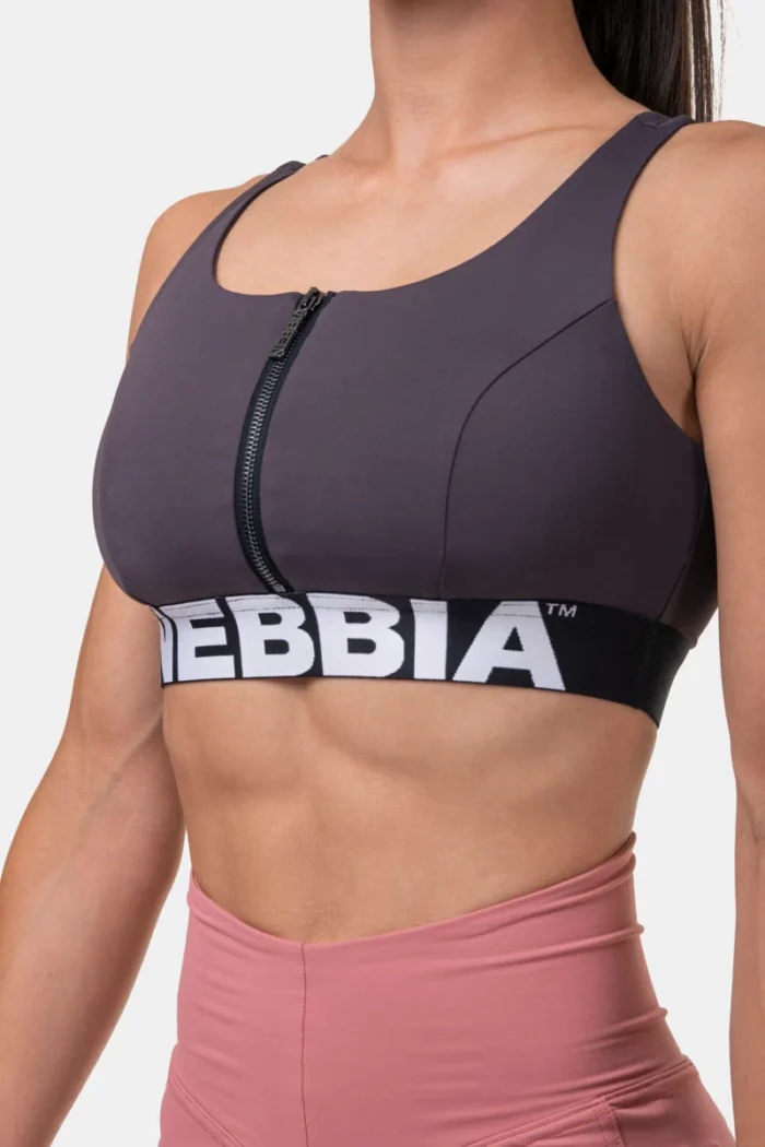 Smart Zip Front Sports Bra  Topper