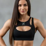 Sporty Cutout RC Sports Bra Black - S Sports-BH