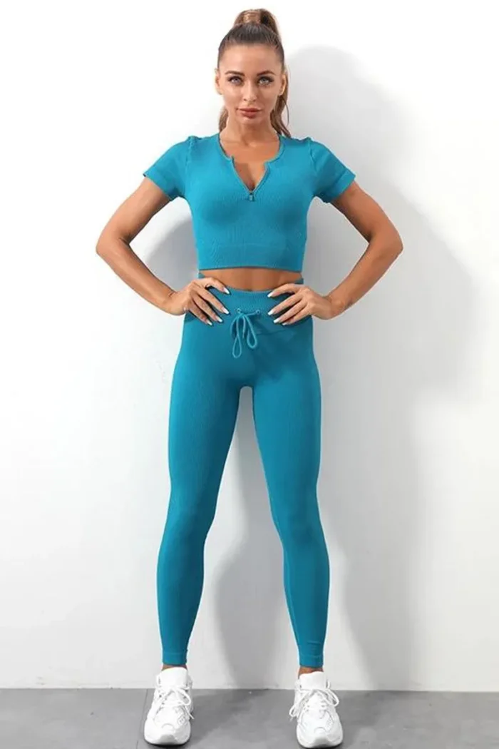 Shine Drawstring Tights Black - S Tights / Leggings