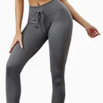 Shine Drawstring Tights Grey - L Tights / Leggings