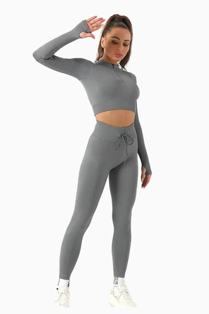 Shine Drawstring Tights Black - S Tights / Leggings